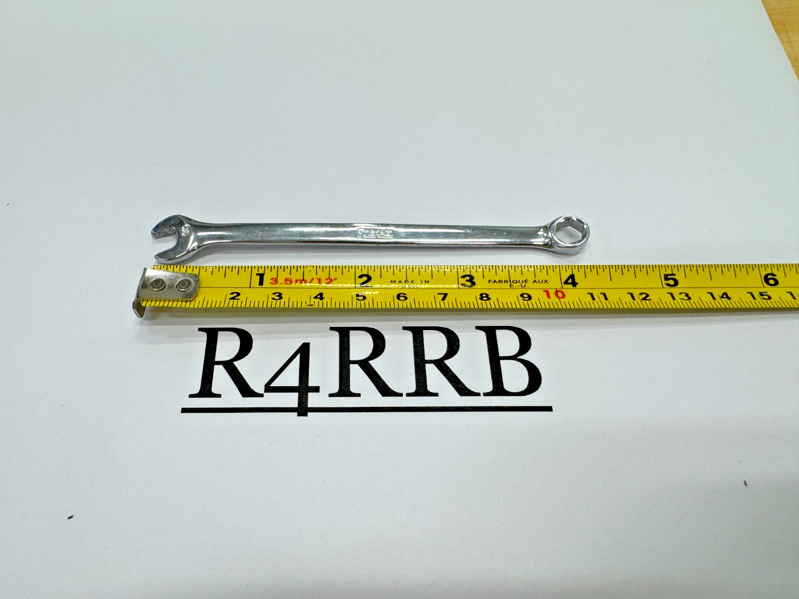 Snap-on Tools USA RARE OL NOS 1/4″ SAE Chrome 6 Point OFFSET Combo Wrench OXA80