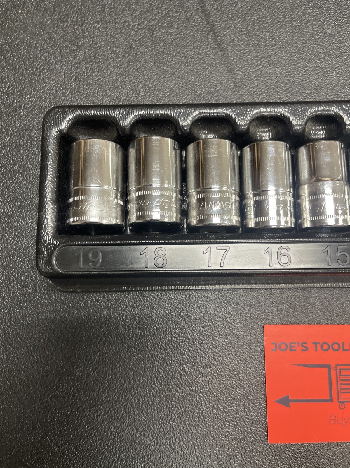 Snap-On NEW 310SWMYA 10-Pc 1/2″ Dr 12-Pt Metric Flank Drive Shallow Socket Set