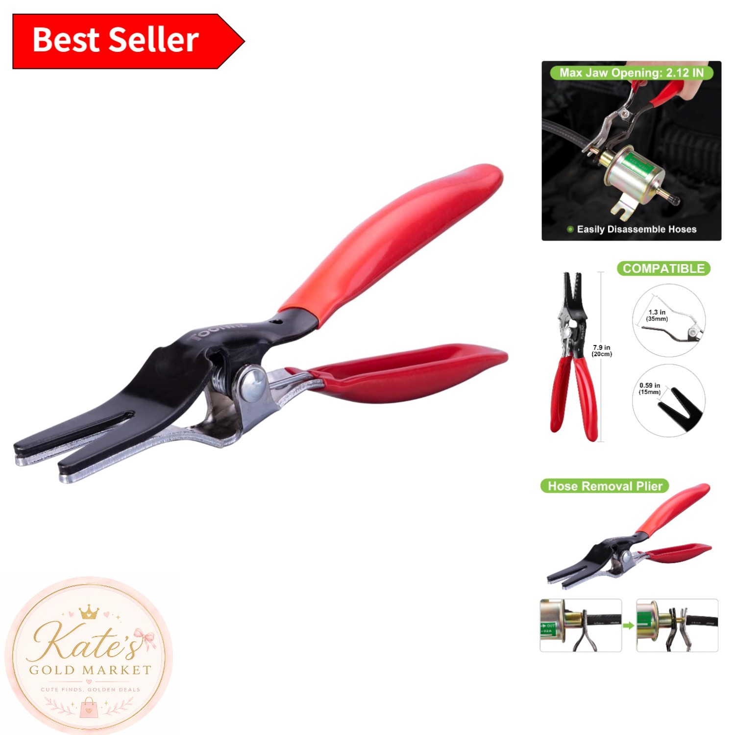 Ergonomic Hose Removal Pliers for Automotive and Marine Repairs – Compact Tool