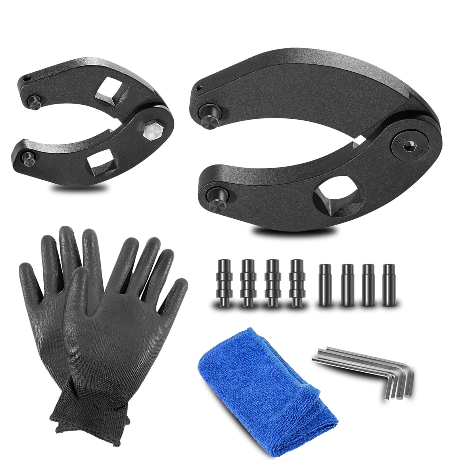 1266 7463 Adjustable Gland Nut Wrench Spanner Tool Set with Gloves & Towel