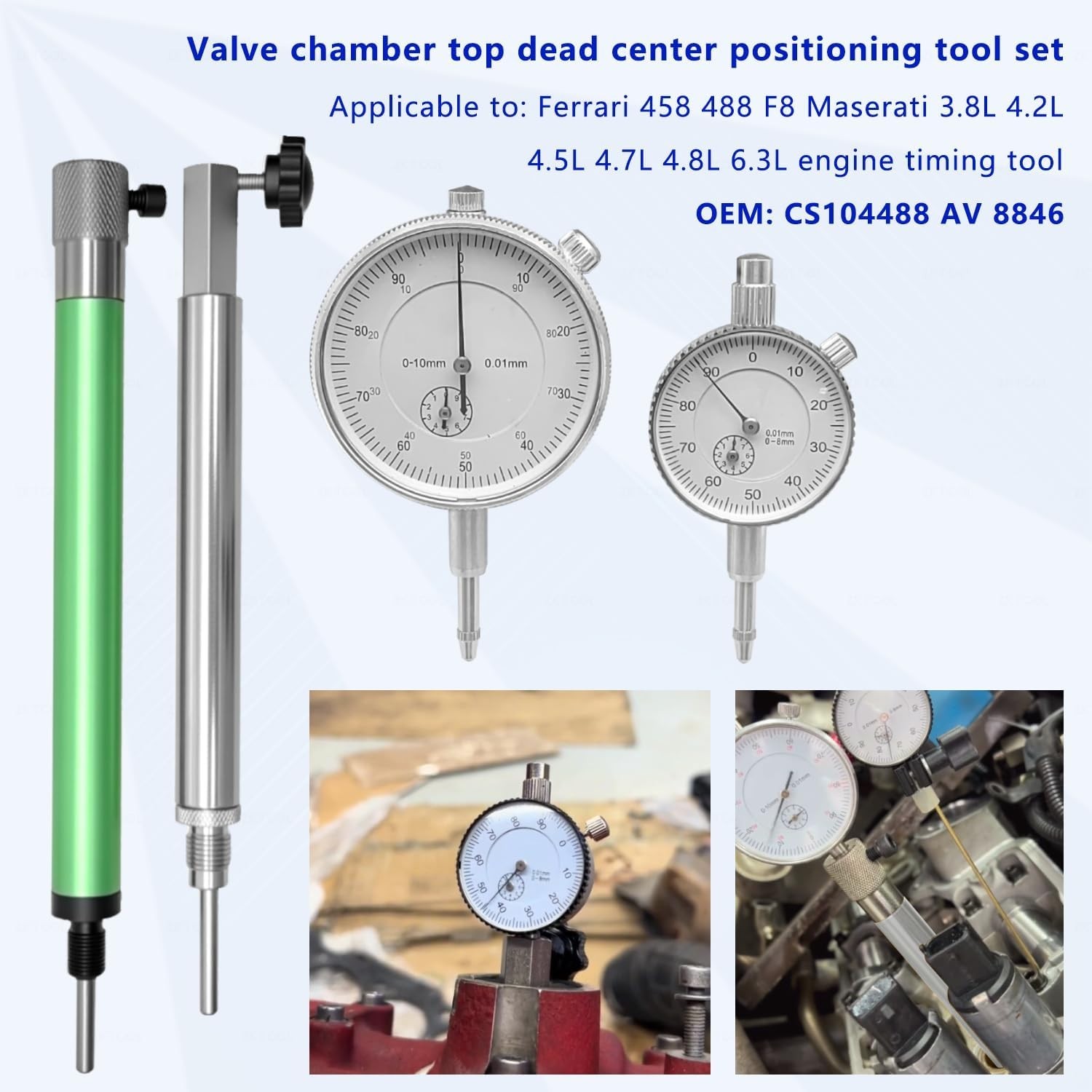 Engine Timing Tool for Maserati 3.8L 4.2L 4.5L 4.7L 4.8L 6.3L Ferrari 458 488 F8