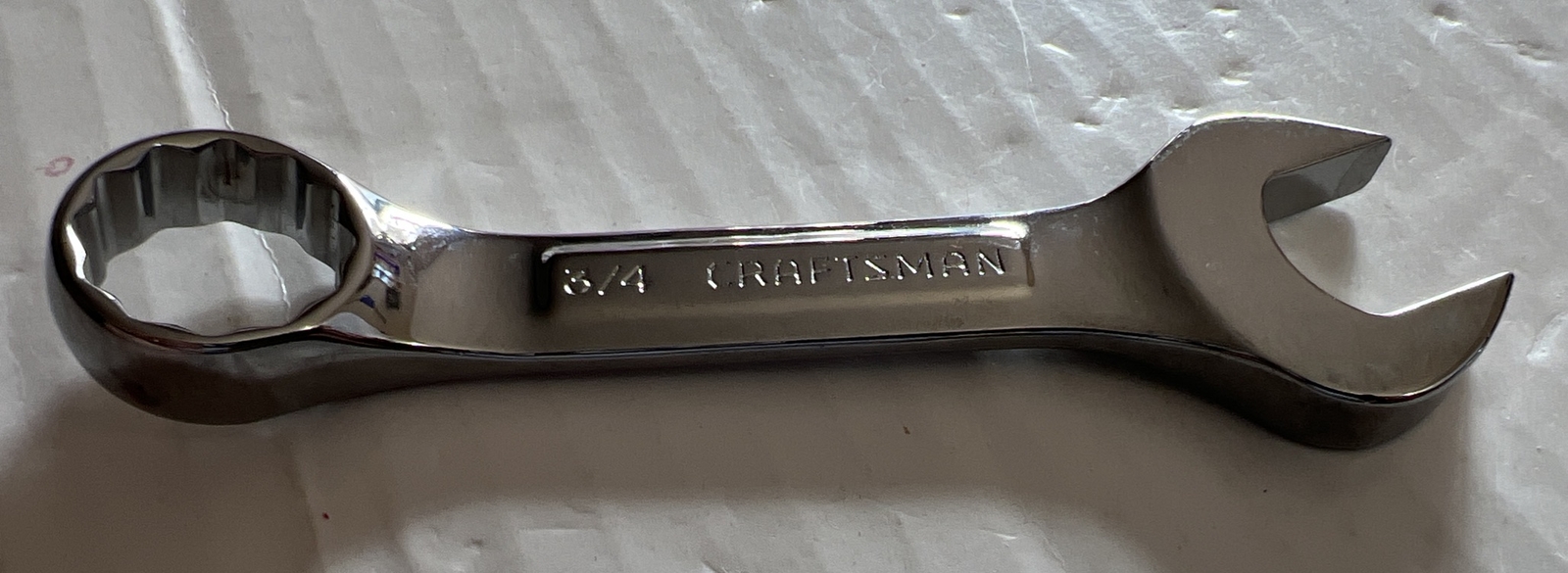 Craftsman 44109 SAE 3/4″ 12 Point Stubby -VV- USA Combination Wrench