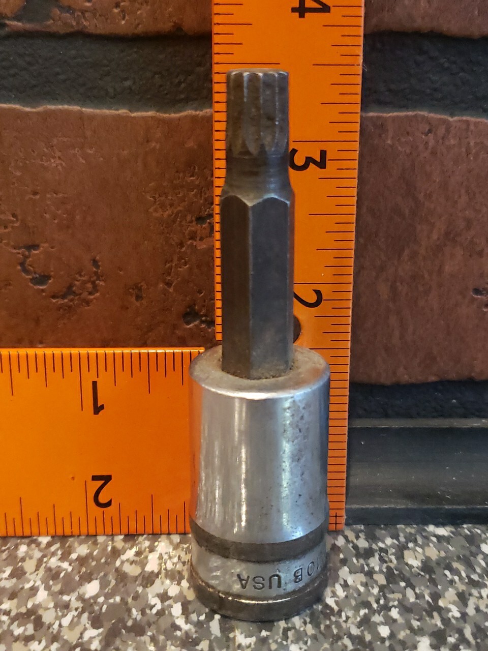 Vtg Snap On Tools 10MM METRIC Triple Square Bit Socket 1/2″ Dr STSM10B Underline