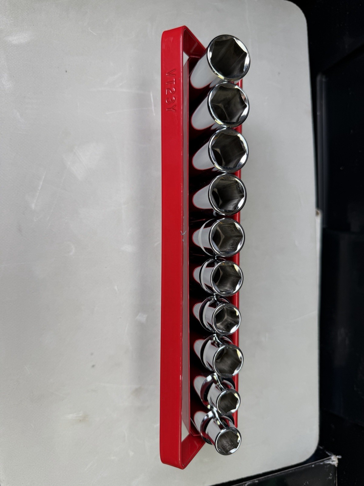 MAC tools 1/2″ drive chrome metric deep socket set, 10-19mm. SVDM106TR. New.