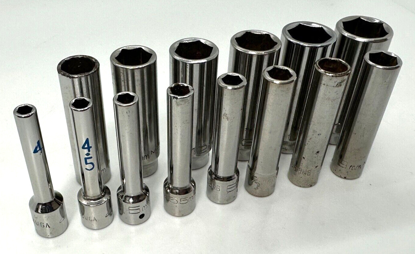 MATCO Tools 1/4″ METRIC Ratchet Socket Set General Service Swivel Lot Case Deep