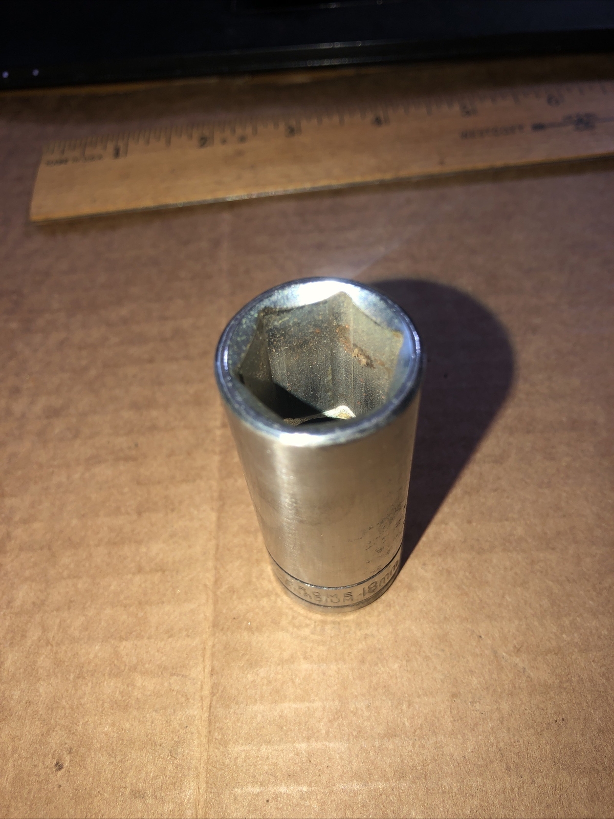 Great Neck 18mm 3/8″ Drive 6pt Deep Chrome Socket Minor Rusting See Photos !