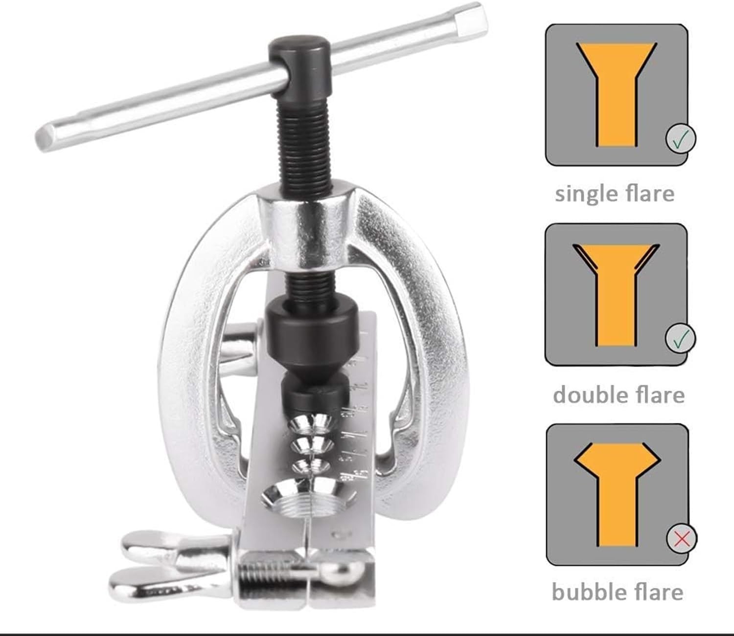 Double Flaring Tool Kit 7 Dies with Tubing Bender & Pipe Cutter For Automotive
