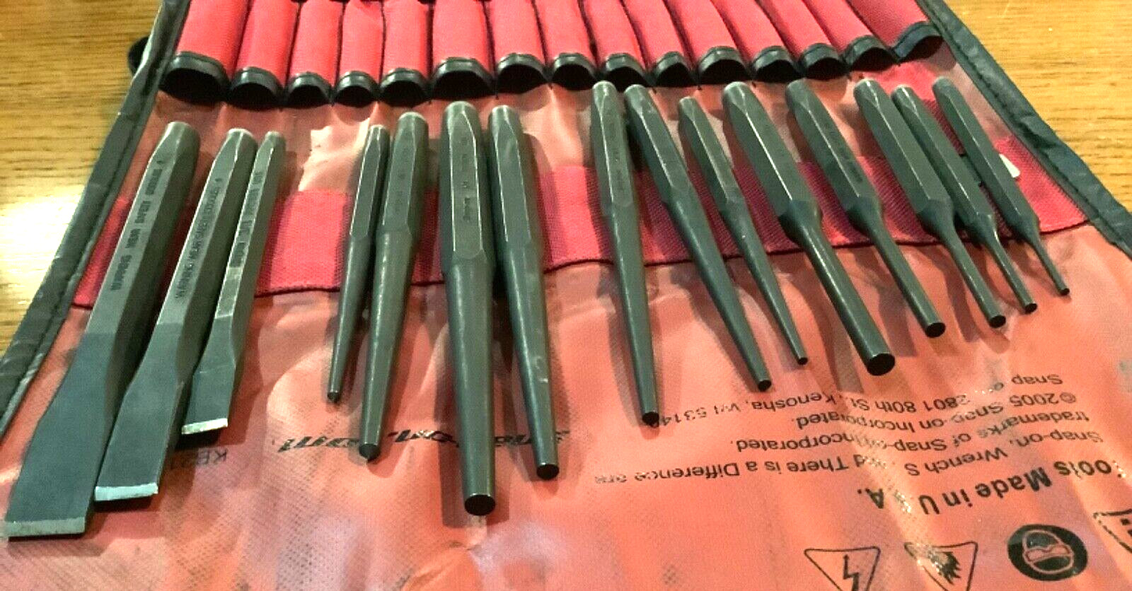 New Snap-on PPC715BK 15-piece Punch and Chisel Set in Bag Sealed