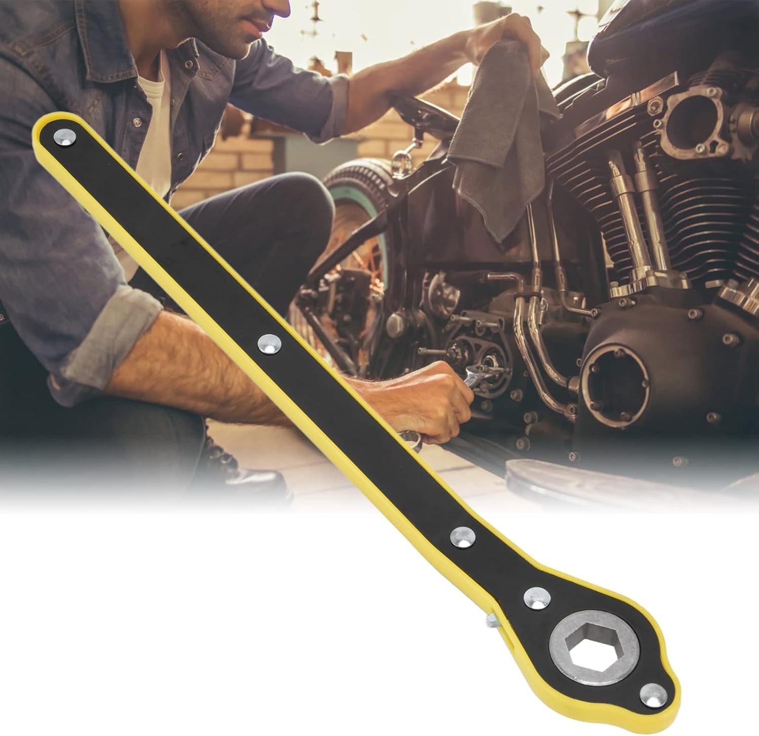 Auto Jack Ratchet Wrench of Labor-Saving Desigh Car Jack and Lug Wrench (17mm)