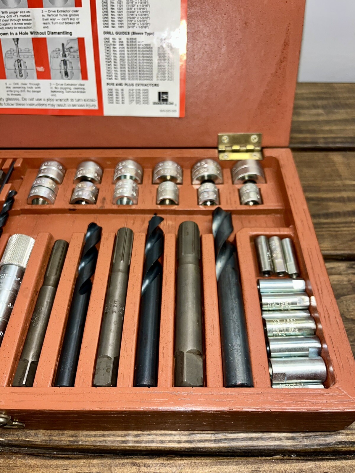 RIDGID 25 Screw and Pipe Extractor Set 35590 1-8 with illustration instructions