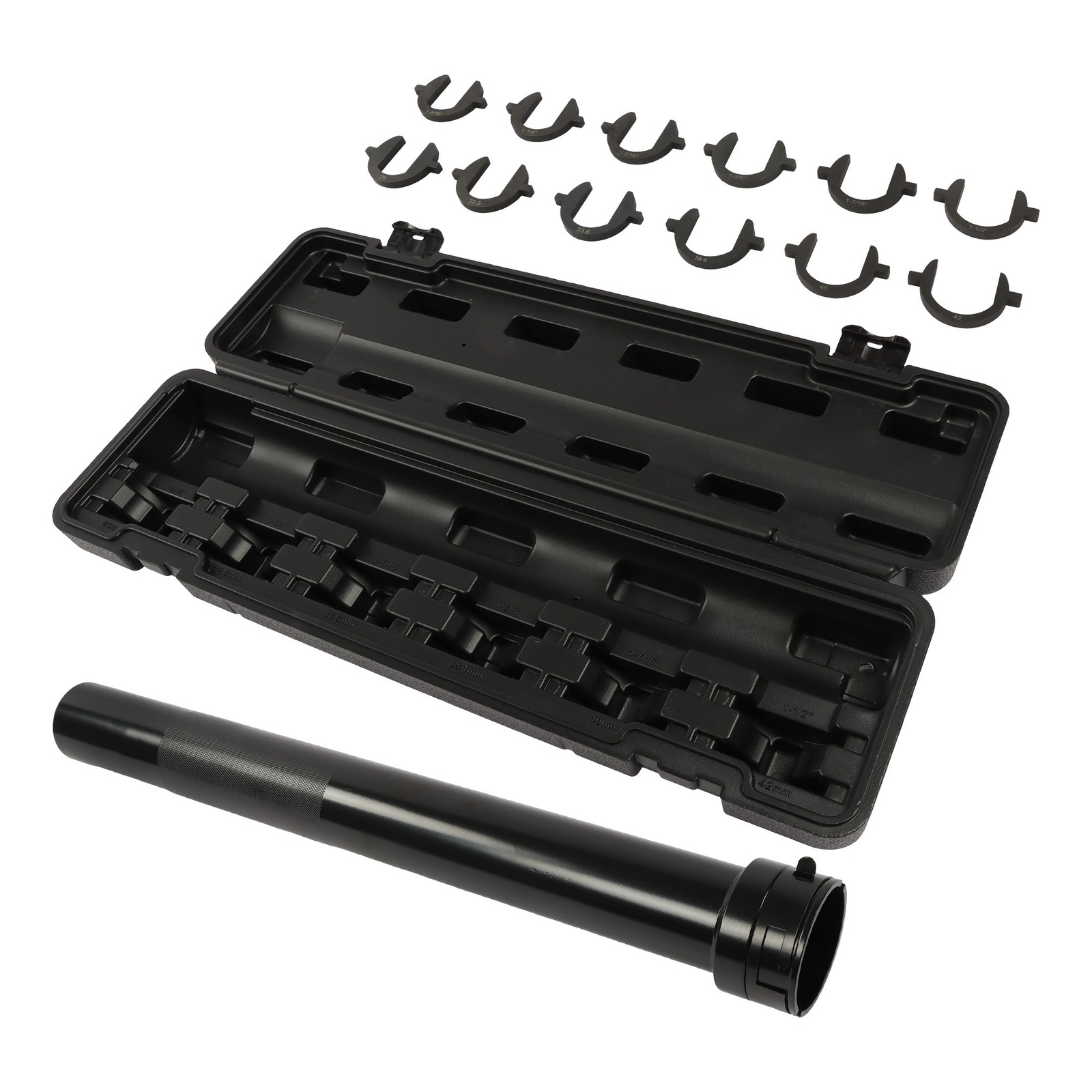 New 13pc Inner Tie Rod Removal Installation Tool Set with 12 SAE Metric Adaptors