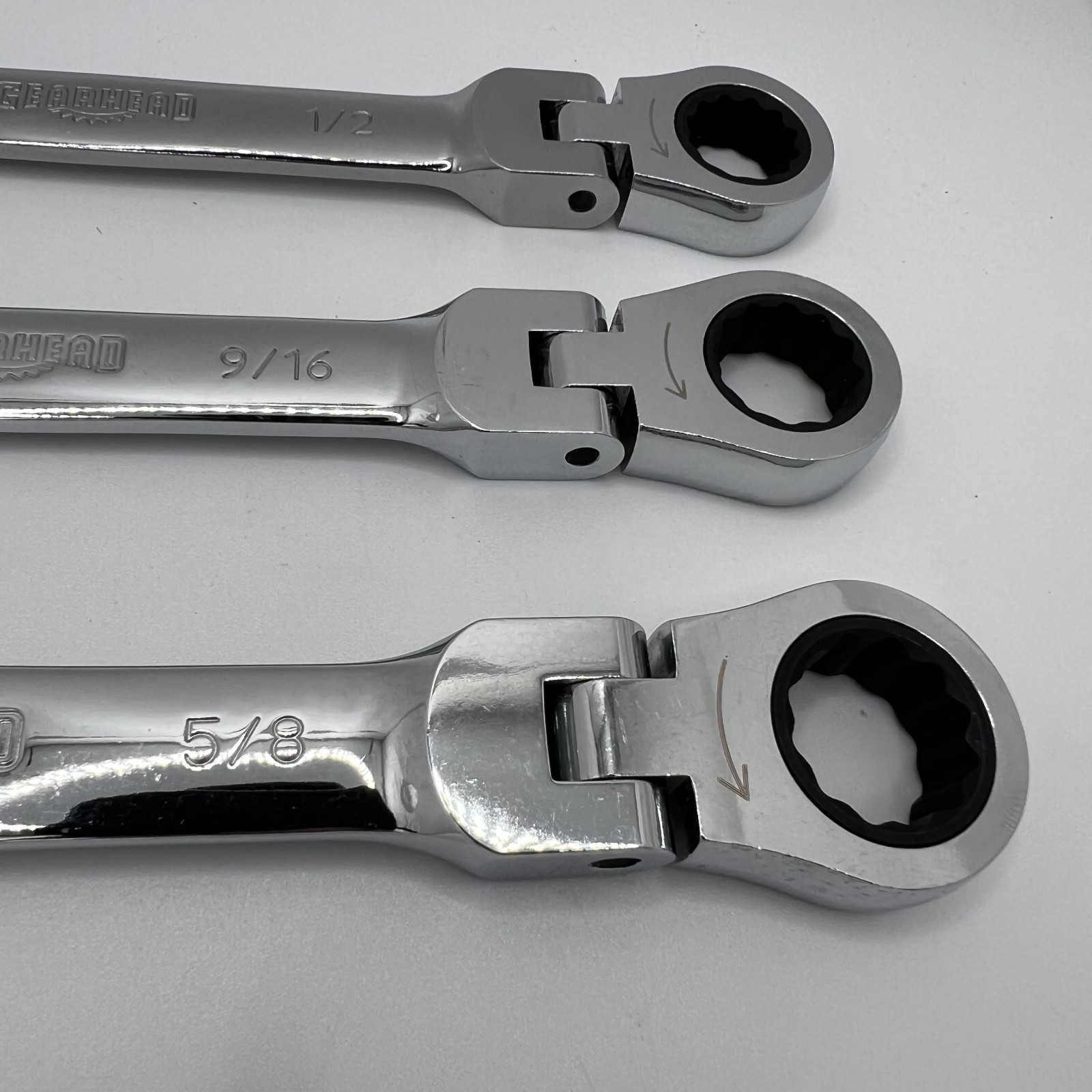 Gearhead Flex Head Ratcheting Combination Wrench 12 Point SAE Pick a Size