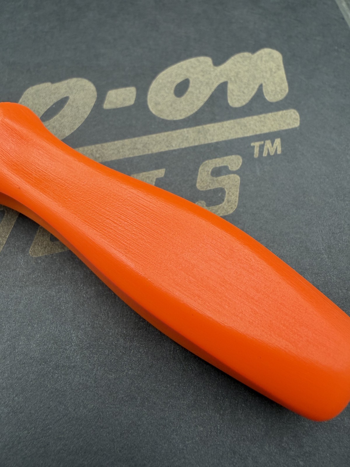 Snap-on FHD80 NOS NON-USA Stamped Head ORANGE 3/8″ Dr Hard Grip Ratchet