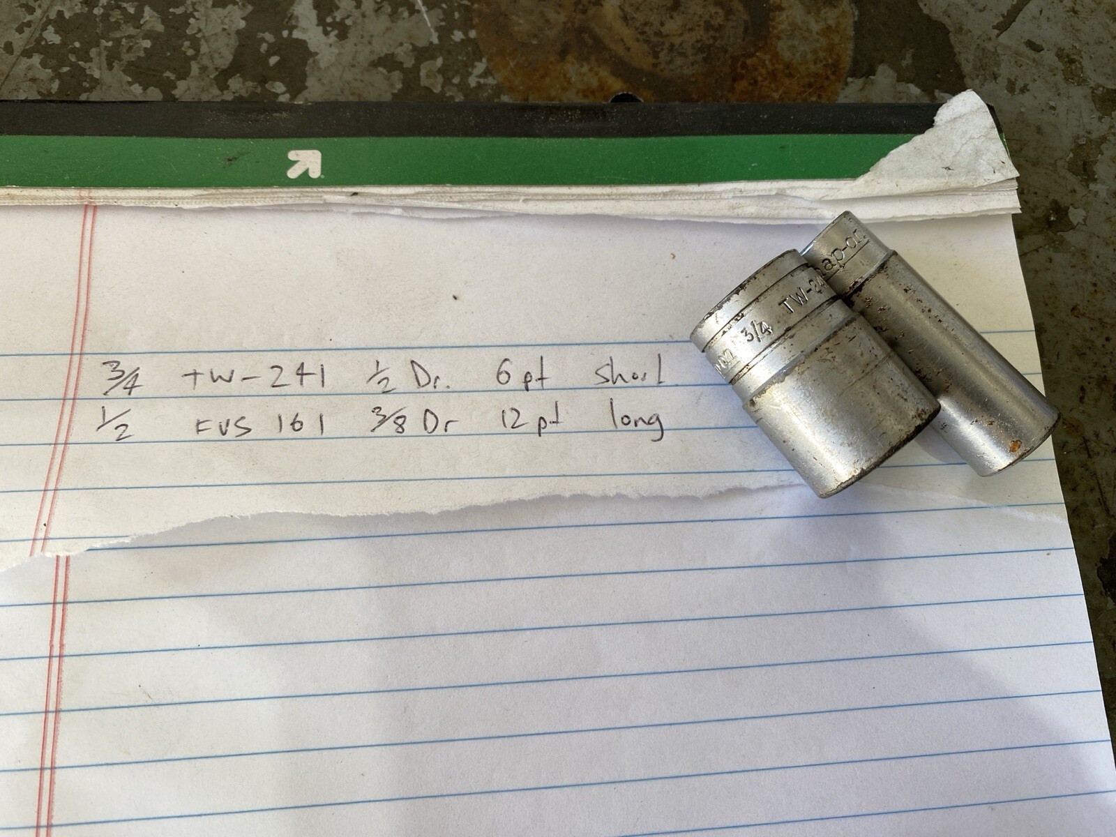 2 Snap On Underlined Logo Sockets 3/4” TW-241 And FVS-161 1/2”