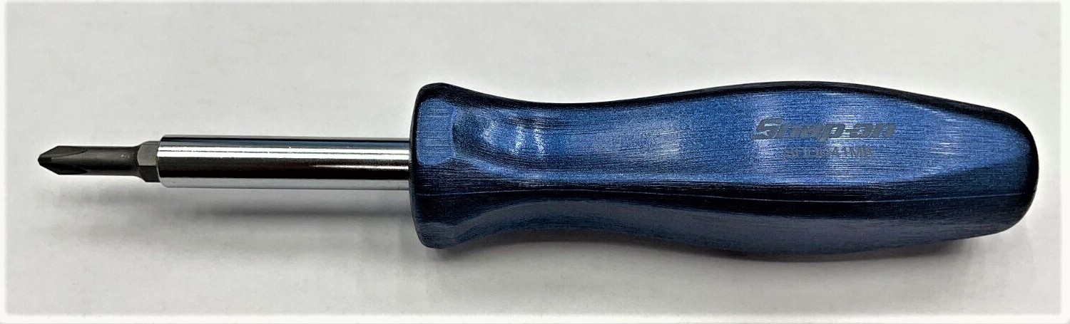 NEW* Snap-on Reversible Screwdriver SDDD41MB *4 BITS* METALLIC BLUE HARD HANDLE