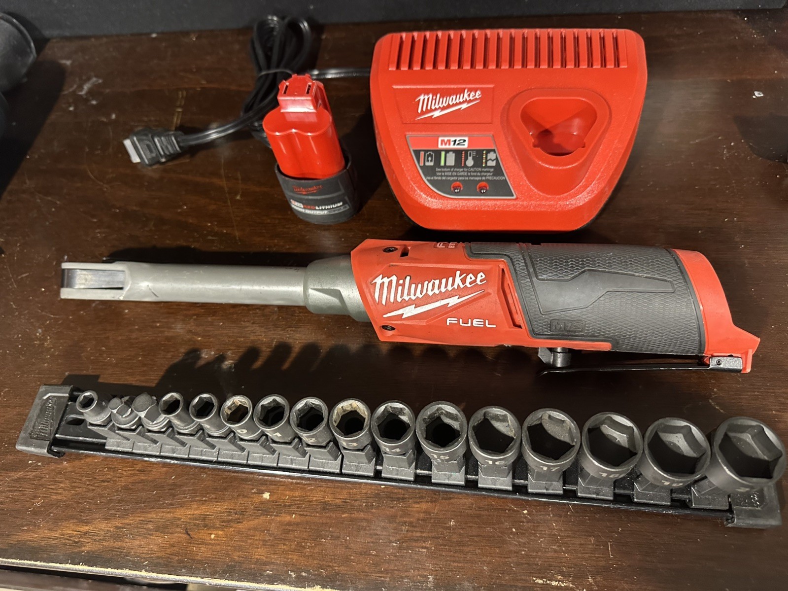 Milwaukee Tool M12 FUEL INSIDER Extended Reach Box Ratchet Kit