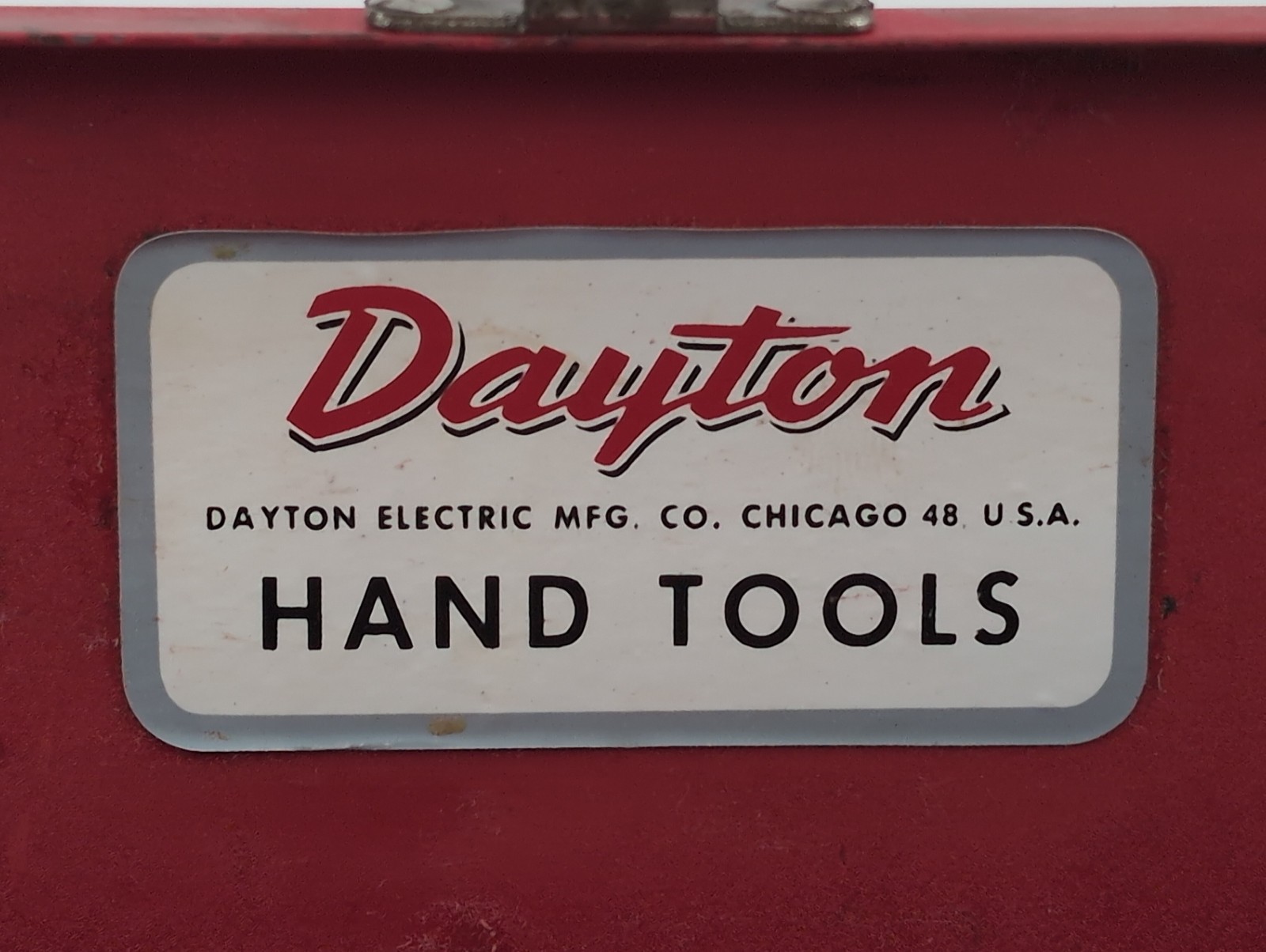Charming Vintage Dayton Hand Tools Metal Box 8-1/4 x 3-1/2 x 1-1/2