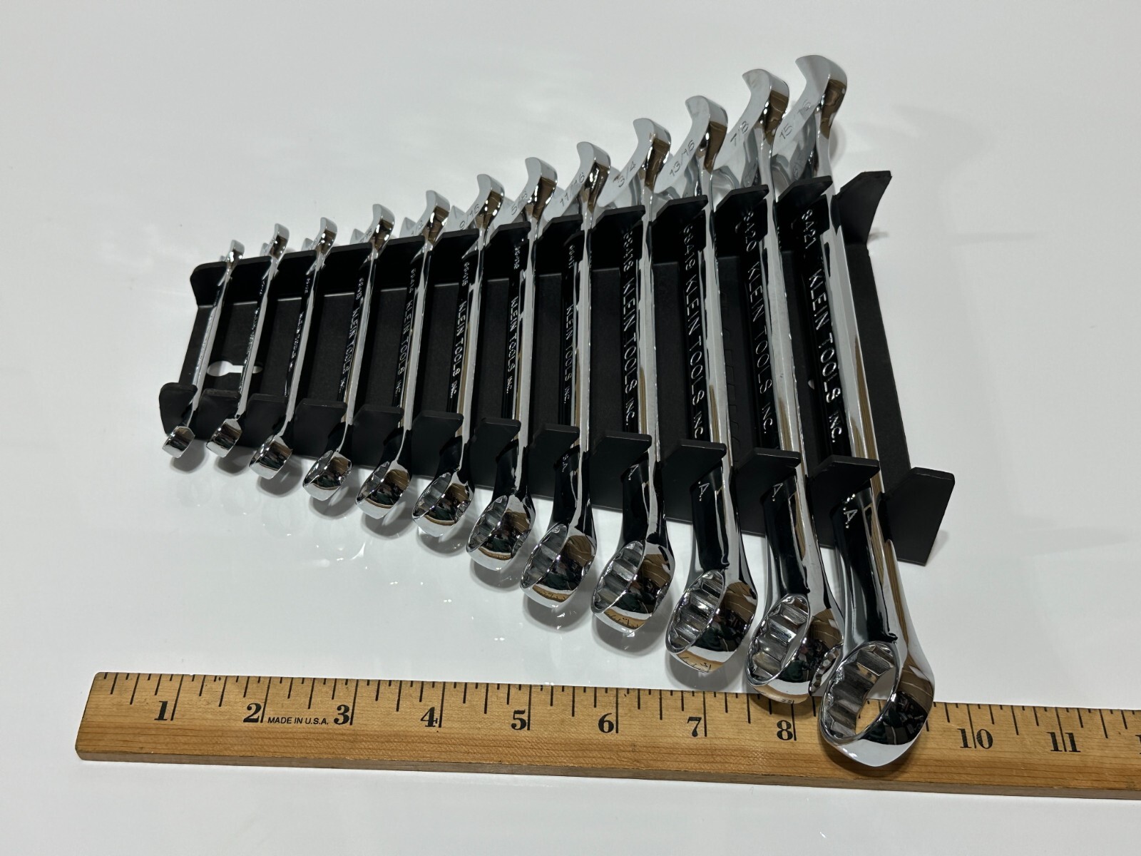 Klein Tools USA MADE (Rare) 68404 12pc SAE 1/4″ to 15/16″ Combination Wrench Set