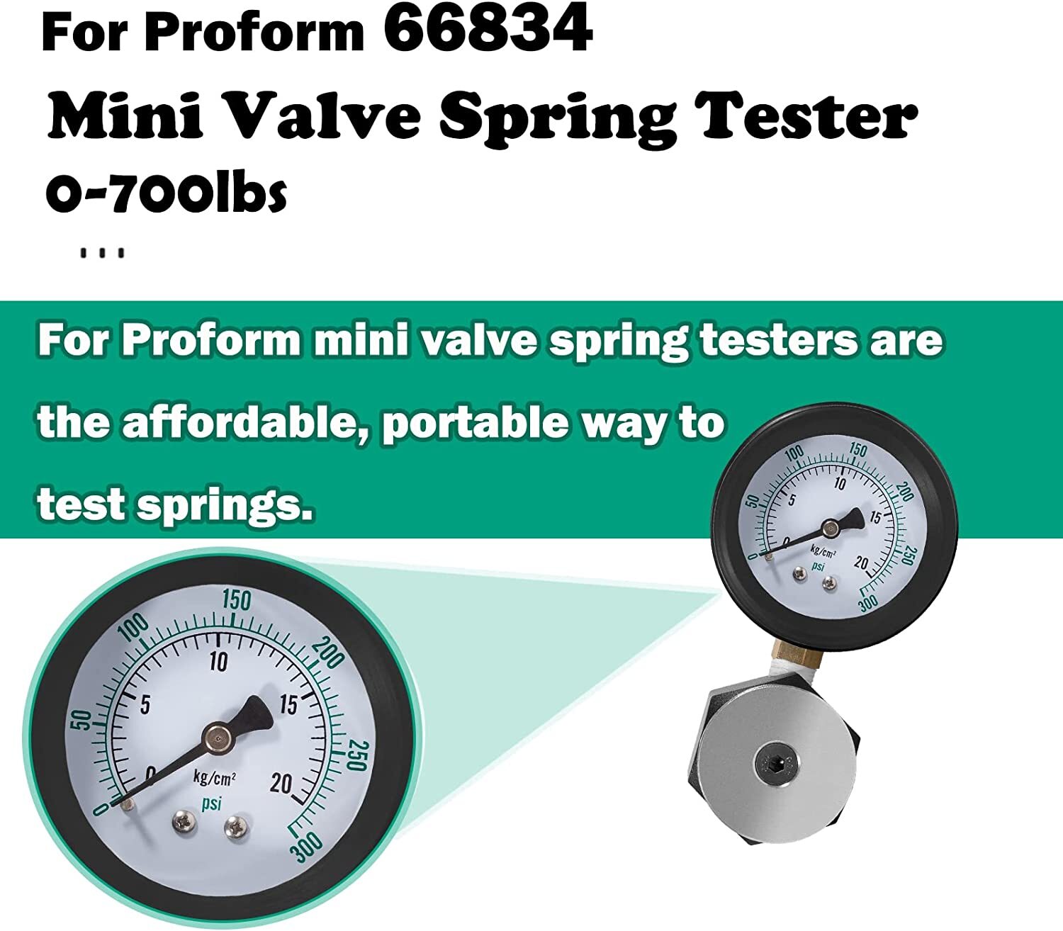 66834 Universal Mini Valve Spring Tester 0-700lbs 0-50 KG/CM2