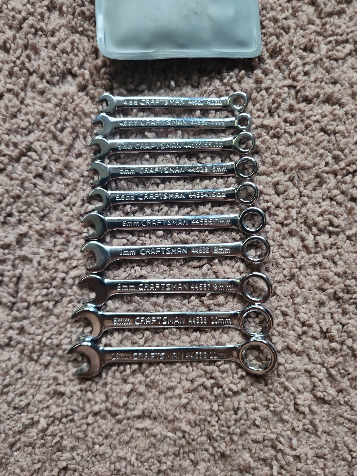 Craftsman 43443 METRIC Ignition Wrench Set 10 Pieces «Super Tuff» Made In USA.