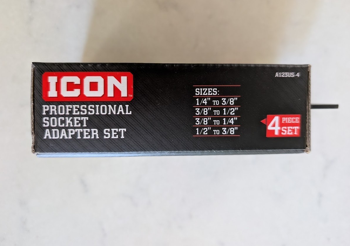 Icon Professional Socket Adaptor Kit – 4 Piece Set – SKU 57324