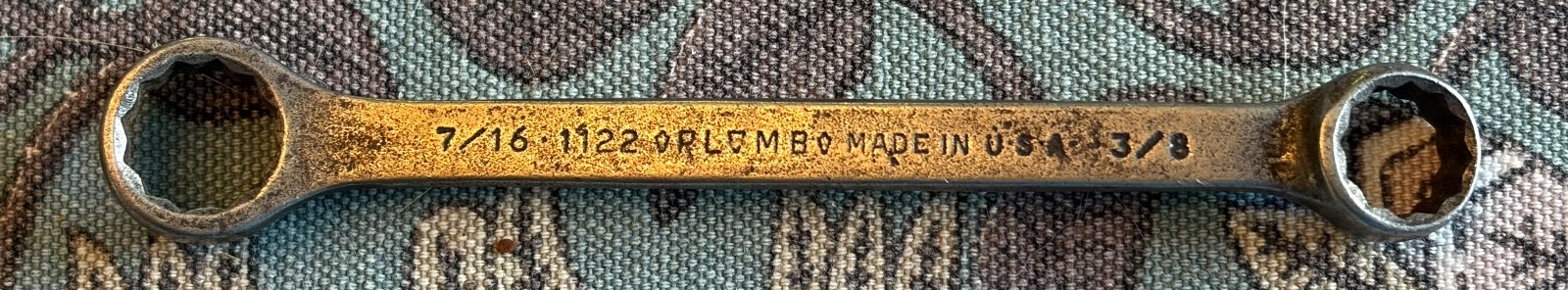 vtg PLUMB PLVMB Double Box End Wrenches, SAE 12pt, 1 w/1940’s Pebble Finish USA