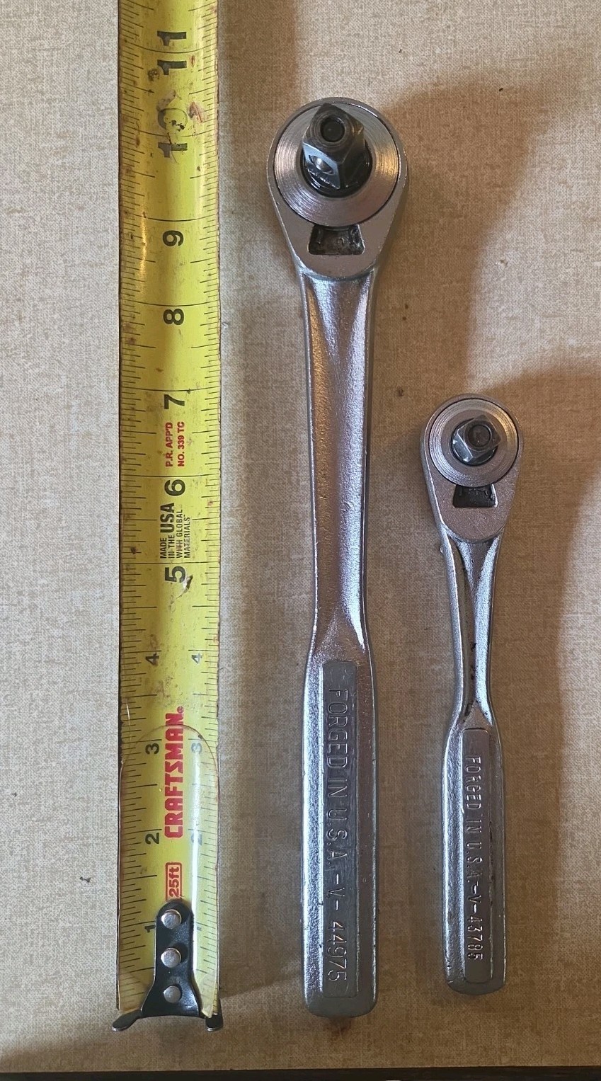 Vintage Craftsman USA Ratchet Set 3/8″ and 1/2″ Drive V Series With Oil Port
