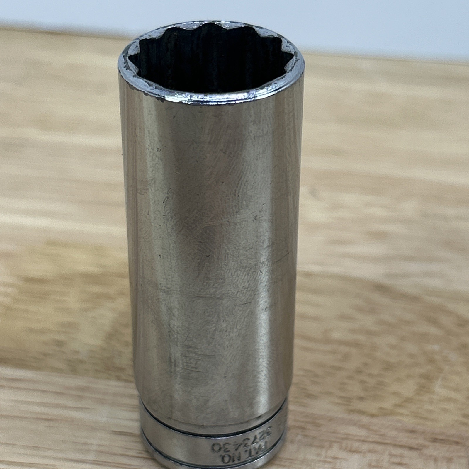 Snap-on Tools 3/8″ Drive 3/4″ 12 Point Deep Chrome Socket SF241 USA Vintage