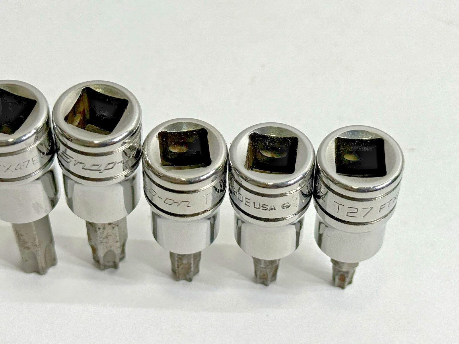 Snap On Torx Bit Socket 3/8″ Drive Set of 6: T55 T47 T45 T40 T30 T27