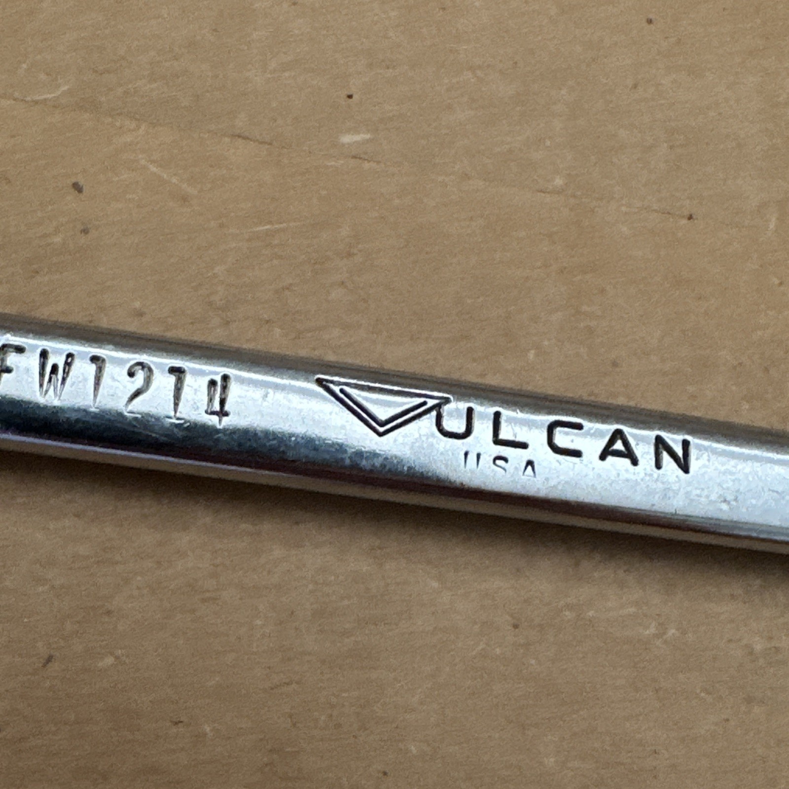 Vintage Vulcan Flare Nut Line Wrench 3/8” X 7/16” Inch SAE Made In USA FW1214