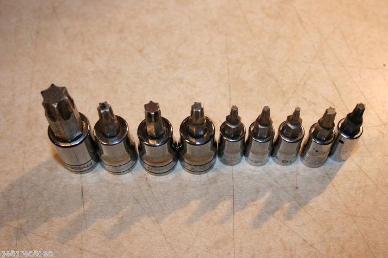 Snap-On 3/8″-1/4″Dr Standard TORX Socket Driver Set 9PC