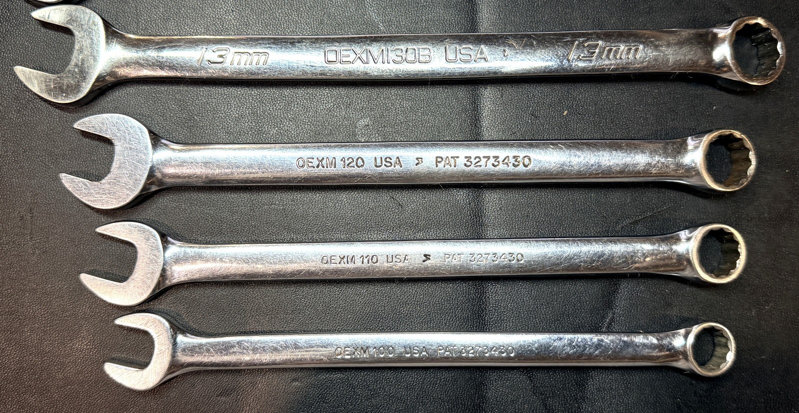 SNAP ON OEXM-SERIES 10-Pc 12-Pt Flank Drive® Combination Wrench Set 10mm-19mm