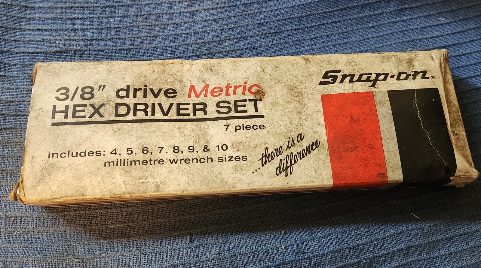 Snap-on 207FAMY 3/8″ Drive Hex Bit Socket Driver Set 7 pc 4mm-10mm, Original Box