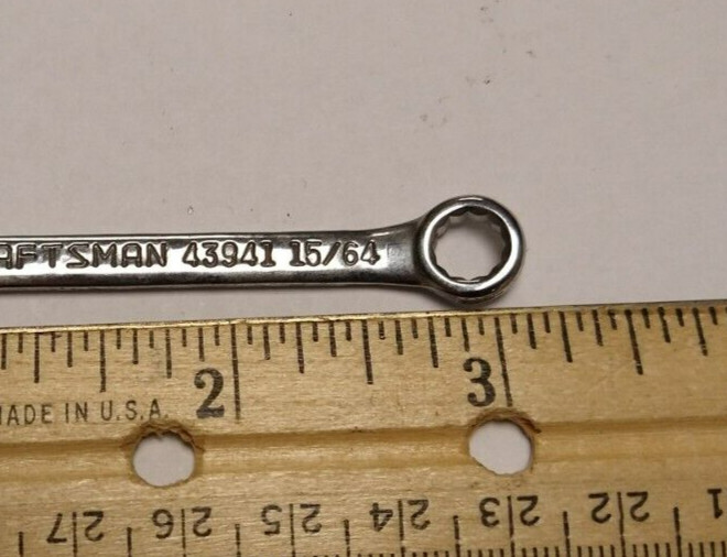Craftsman 7/32″ 15/64″ Combination Ignition Wrench Vintage 43941 Made in USA