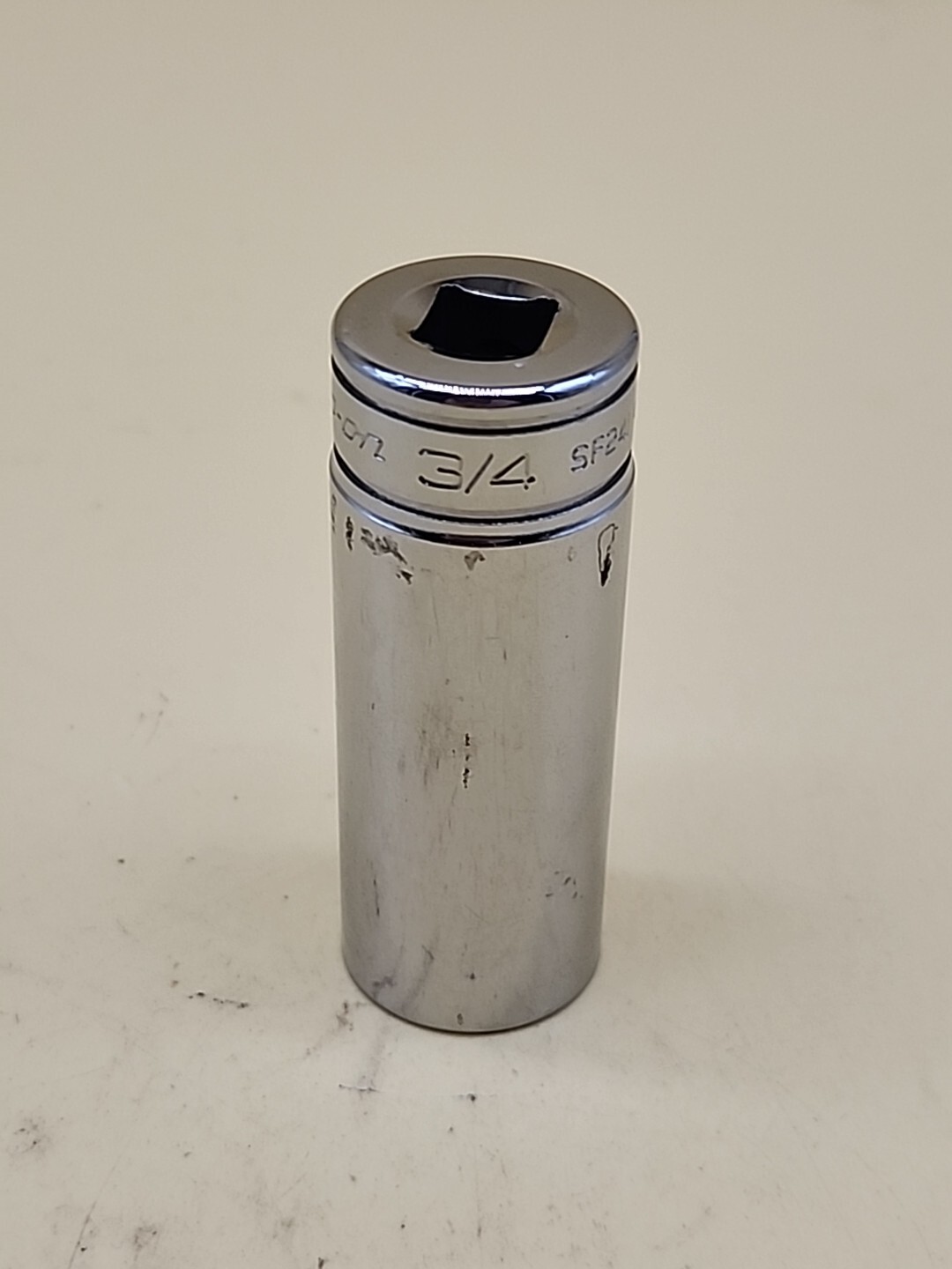 Snap-on Tools SF241 3/4” SAE 3/8” Drive 12 Point Deep Chrome Socket USA
