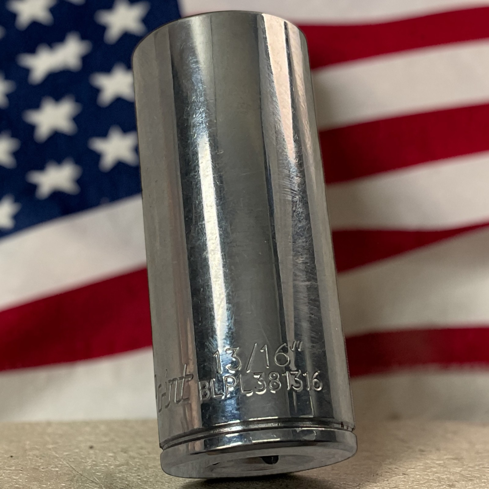 Blue-Point Deep Socket 13/16″ BLPL381316 3/8″ Drive 12 Pt Chrome As Pictured