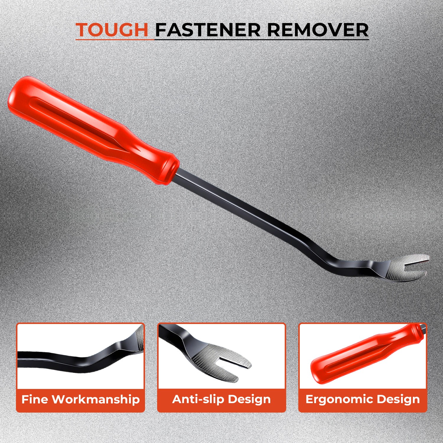 5pcs Red Trim Removal Pry Tool Kit for Car Radio Door Panel Fastener Dashboard