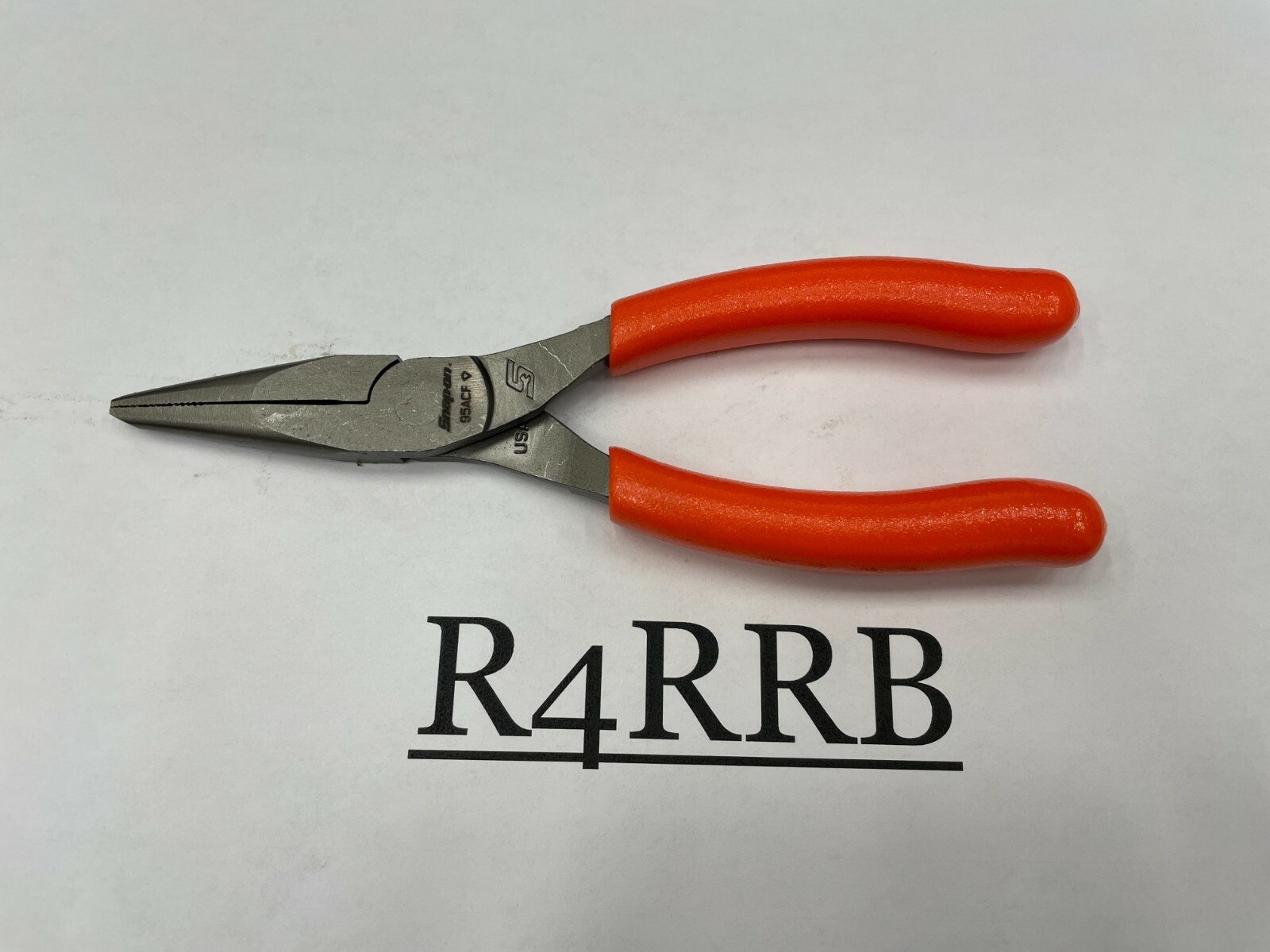 Snap-On Tools USA NEW ORANGE Soft Grip 6″ Talon Grip Needle Nose Pliers 95ACFO