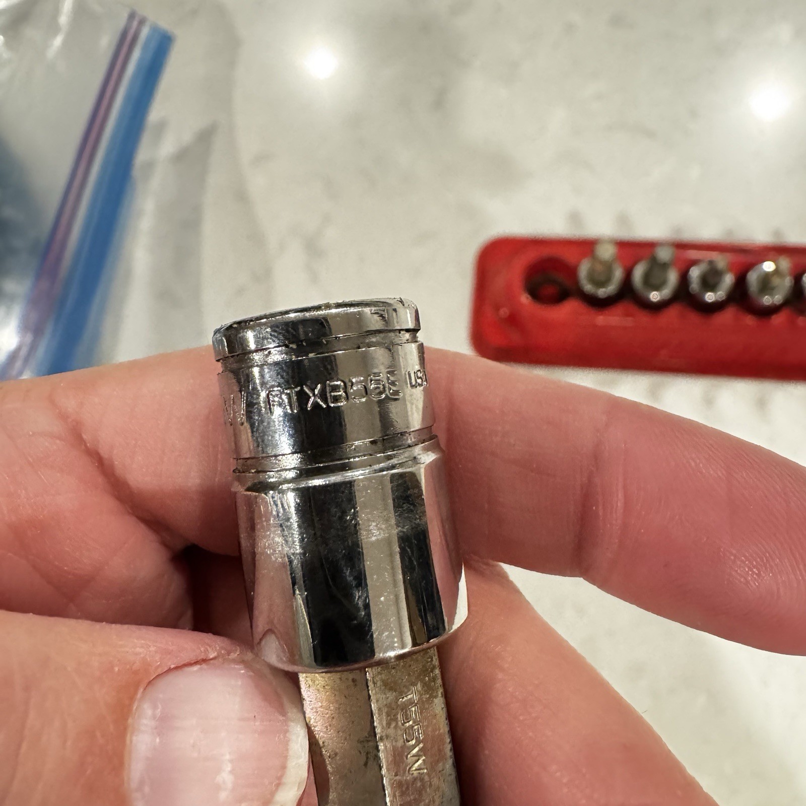 Snap-On FTXB 9 Pc Combination Drive TORX Bit Socket Set w Magnetic Tray T15-T55