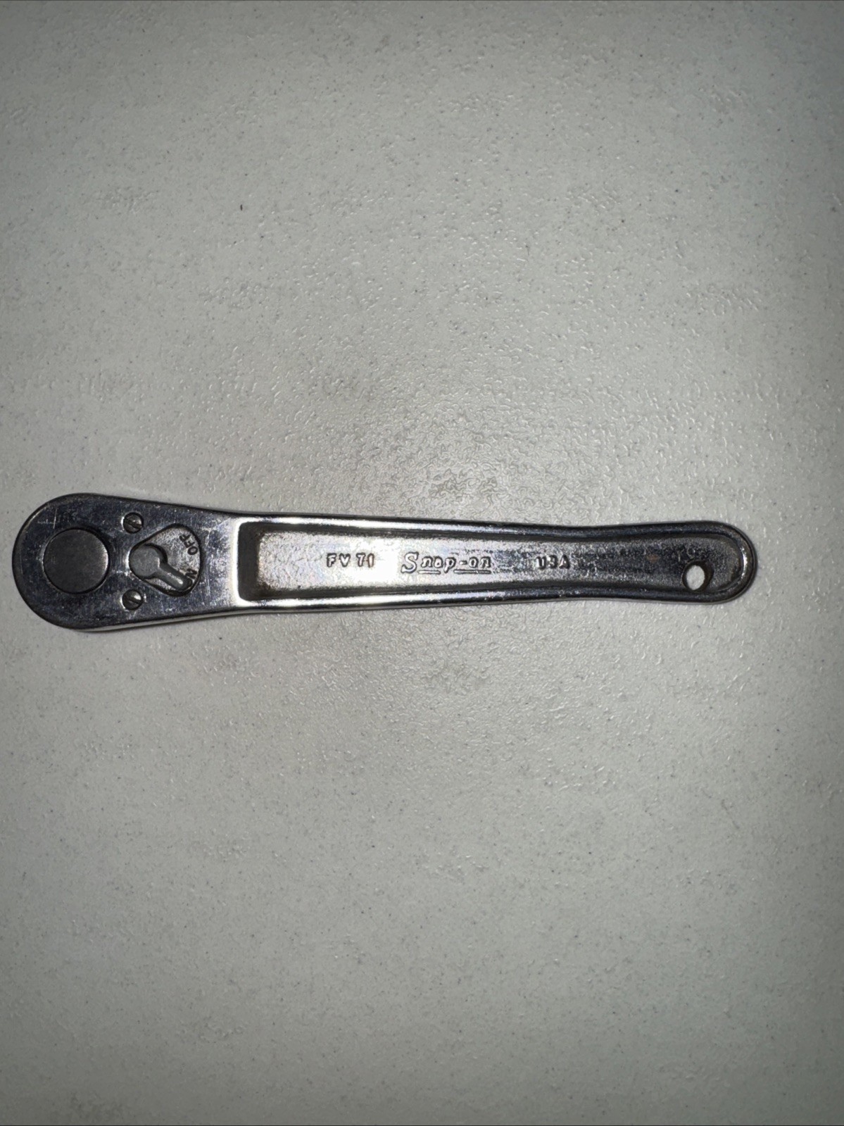 Vintage Snap-On FV71 3/8″ Drive 6″ Long Ratchet USA Snap On Tools