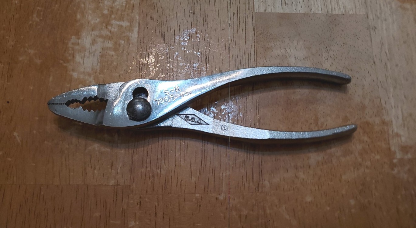 S-K Tools 6.5″ Thin Nose Slip Joint Pliers 7265