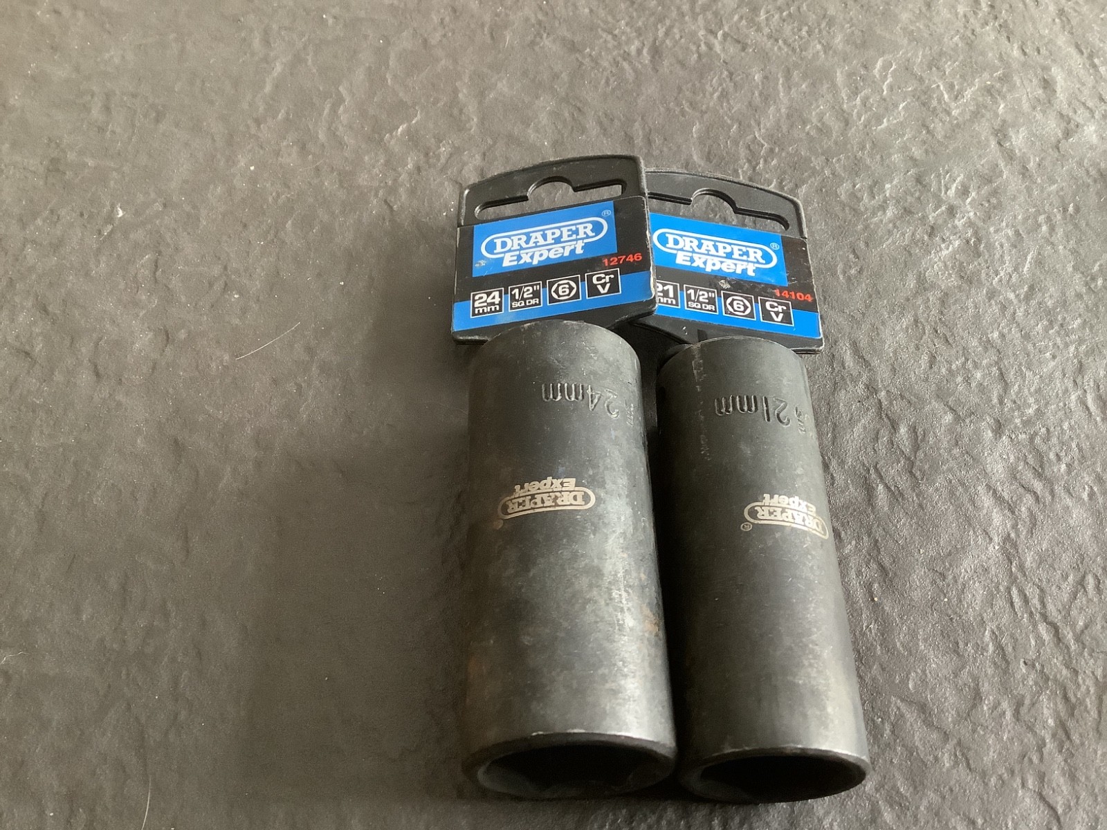 Draper Expert 21 and 24mm 1/2″ Square Drive Deep Impact Sockets