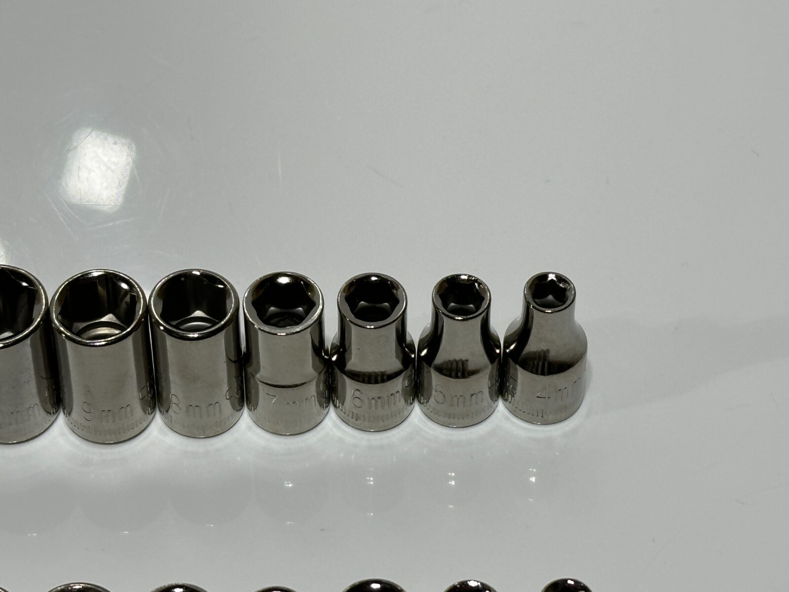 NOS Craftsman Tools USA 18pc Metric & SAE Shallow Socket Set, 1/4” Drive 6 Point