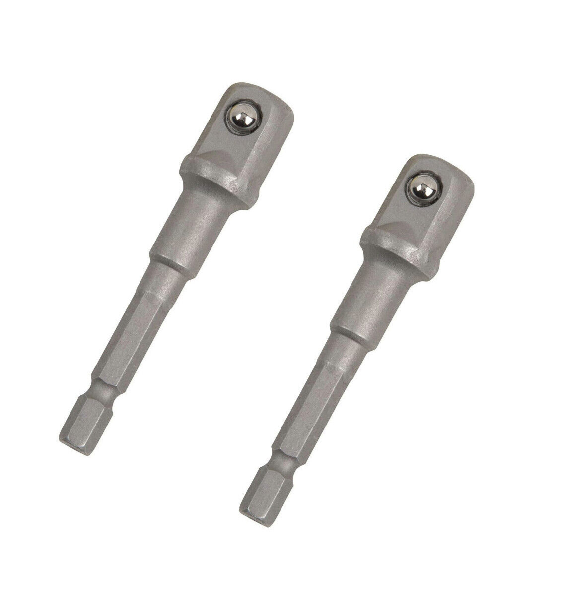 2 x CRV 1/2″ Impact Drill Driver Bit Socket Adapter Hex Shank Extension Bar