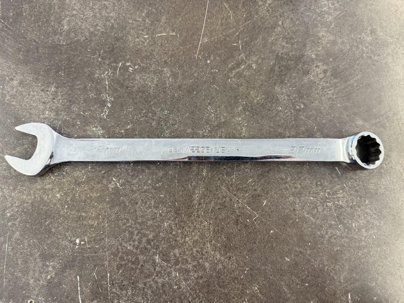 Snap-On Tools OEXM220B 22mm 12 Point Combination Wrench USA Chrome (1115694)