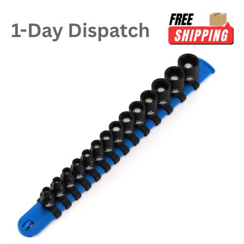 14PC 1/4″ Drive Magnetic Impact Socket Set Metric CR-MO Steel 4mm-15mm CASOMAN