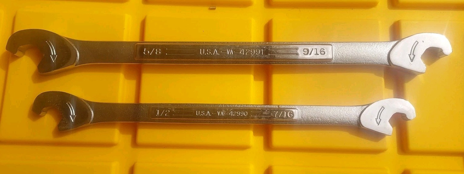 Vintage CRAFTSMAN Max Grip Wrench Set, 2 Piece, SAE 7/16 – 5/8 =VA= USA