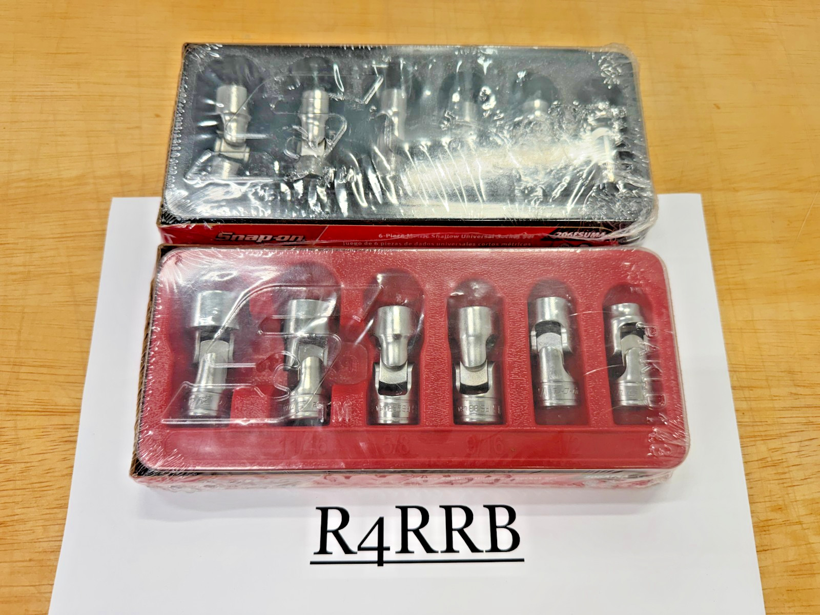 Snap-on Tools USA NEW 3/8″ Drive SAE & METRIC Chrome 6PT SWIVEL Socket Lot Set