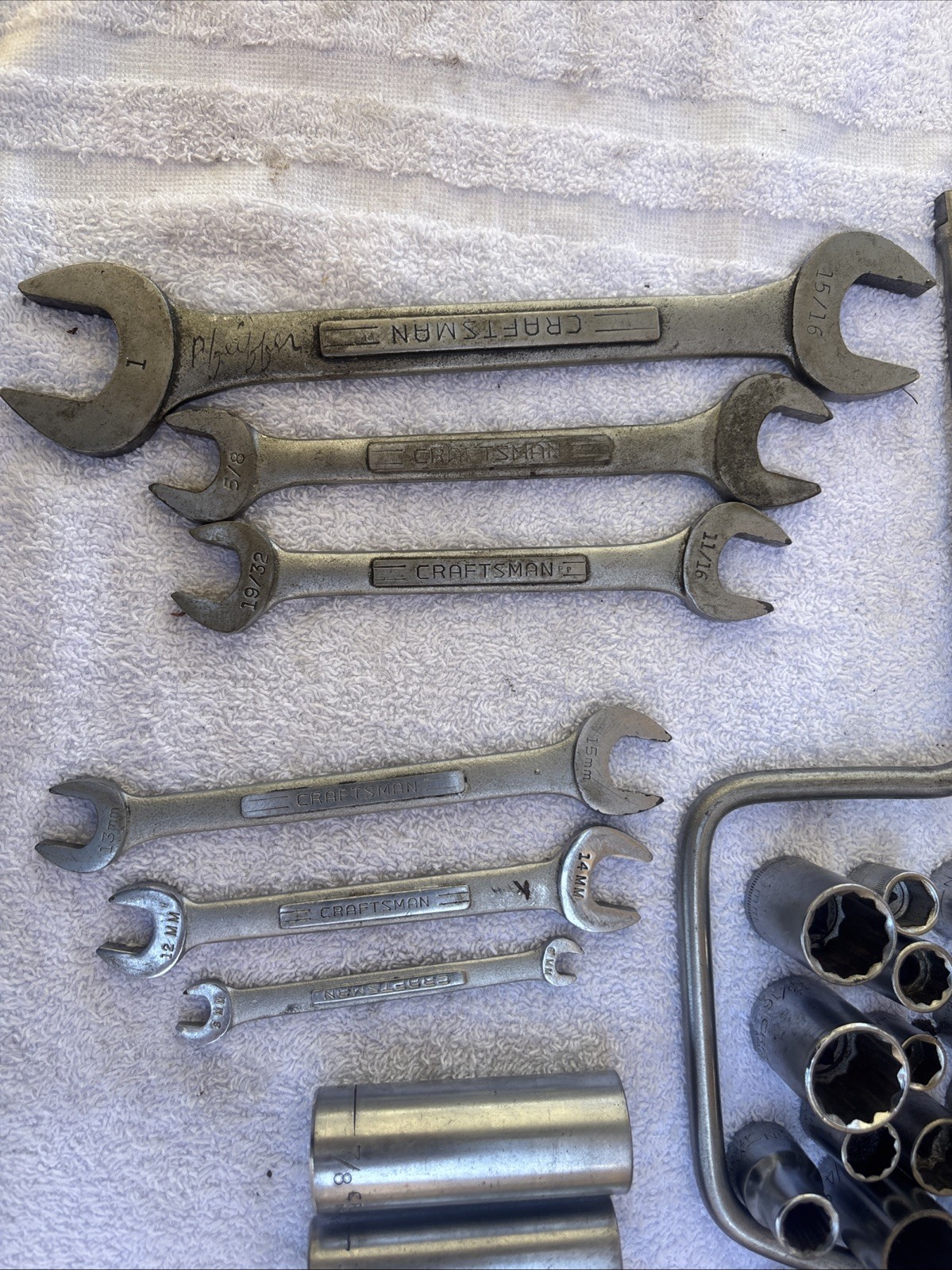Lot Of Tools Sockets And Wrenches Mostly SAE Craftsman Snapon Proto China