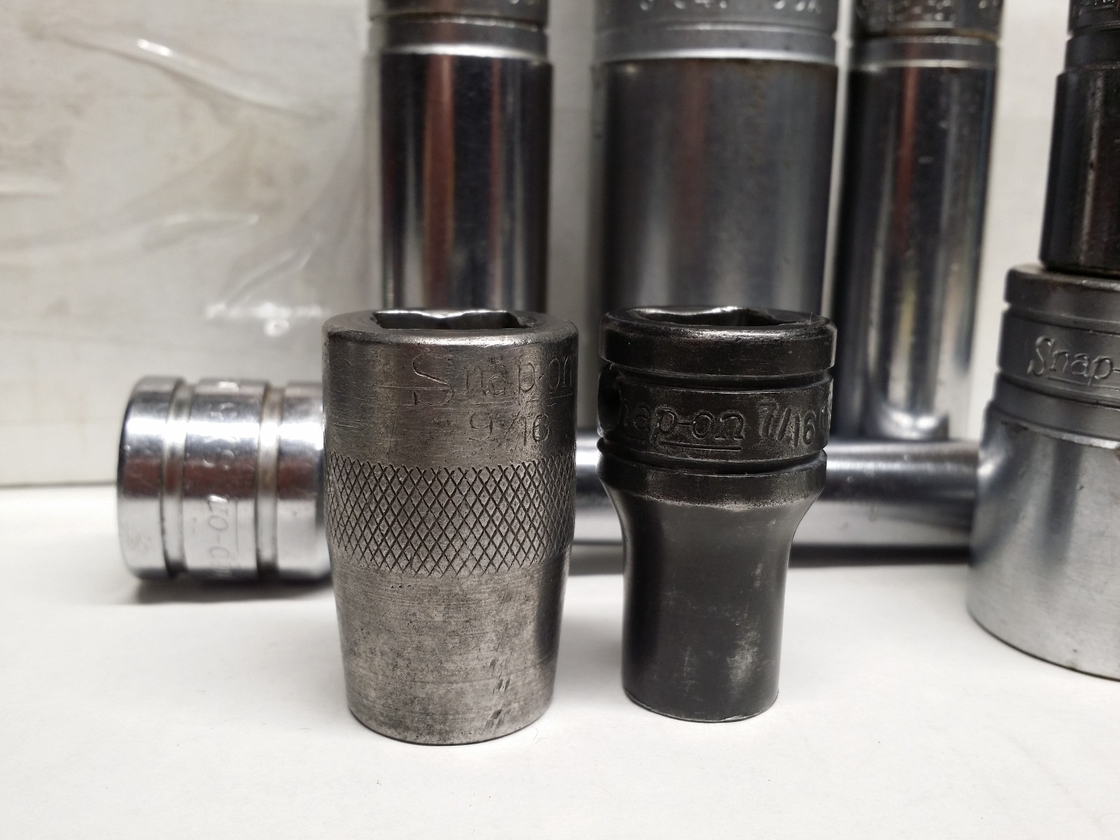 Snap On 1/2 Inch Drive Socket 9pc Lot S, TW, SW, FSW,X5 models some early date